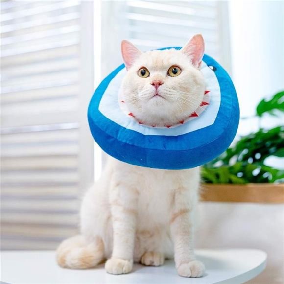 Cat Surgery Recovery Collar -Adjustable Donut Cat Cone Collar Soft, Pet E Collar - Picture 4 of 6